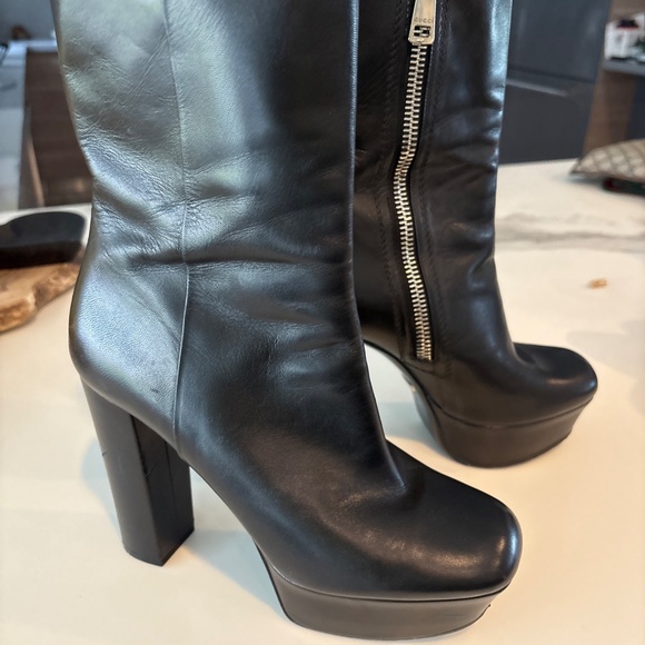 Gucci Platform Black Leather Boot SZ 9.5 - Picture 2 of 10